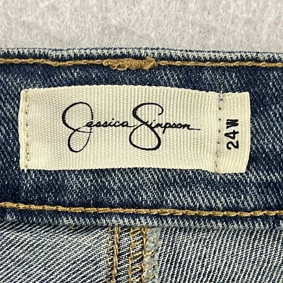 Jessica Simpson Jeans Womens Size 24W Blue High Rise Slim Straight MSRP $80 - Picture 2 of 16